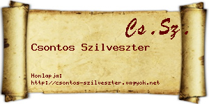 Csontos Szilveszter névjegykártya