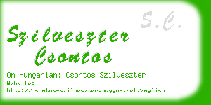 szilveszter csontos business card
